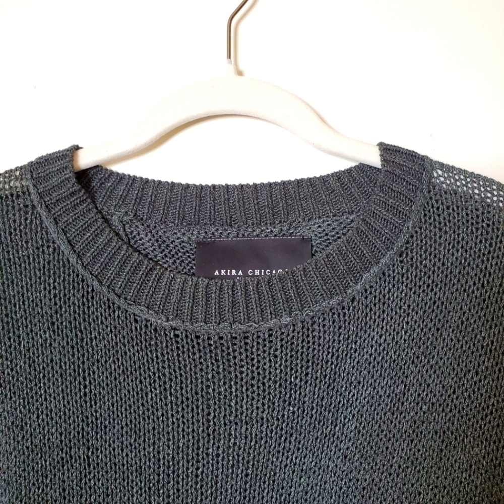 Akria Chicago Black Label Split Back Sweater - image 2